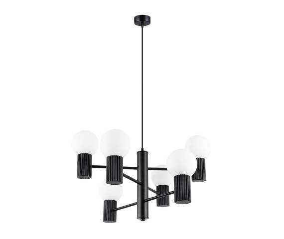 Żyrandol HALO 6 SL.1830 oprawa w kolorze czarnym Sollux Lighting