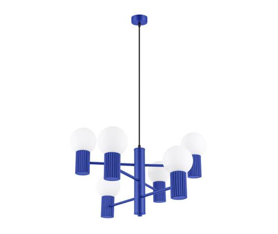 Żyrandol HALO 6 SL.1835 oprawa w kolorze ultramaryna Sollux Lighting
