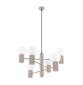 Żyrandol HALO 6 SL.1836 oprawa w kolorze taupe Sollux Lighting