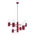 Żyrandol HALO 6 SL.1837 oprawa w kolorze burgundowym Sollux Lighting