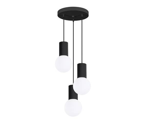Lampa wisząca HALO 3P SL.1715 oprawa w kolorze czarnym Sollux Lighting