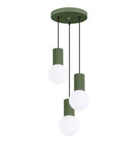 Lampa wisząca HALO 3P SL.1725 oprawa w kolorze oliwkowym Sollux Lighting
