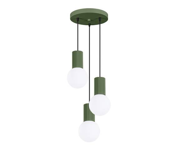Lampa wisząca HALO 3P SL.1725 oprawa w kolorze oliwkowym Sollux Lighting