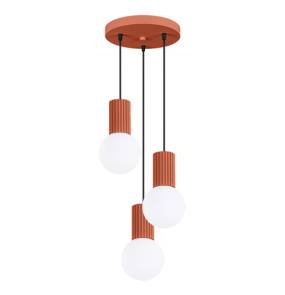 Lampa wisząca HALO 3P SL.1730 oprawa w kolorze ochry czerwonej Sollux Lighting