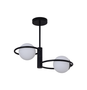 Plafon Dorado ring czarna 2 x E14