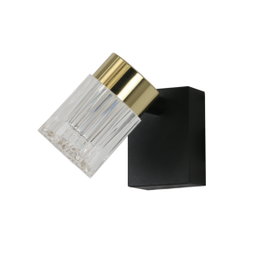 Kinkiet Erovia LP-5923/1WS GD oprawa w kolorze czerni i złota LIGHT PRESTIGE