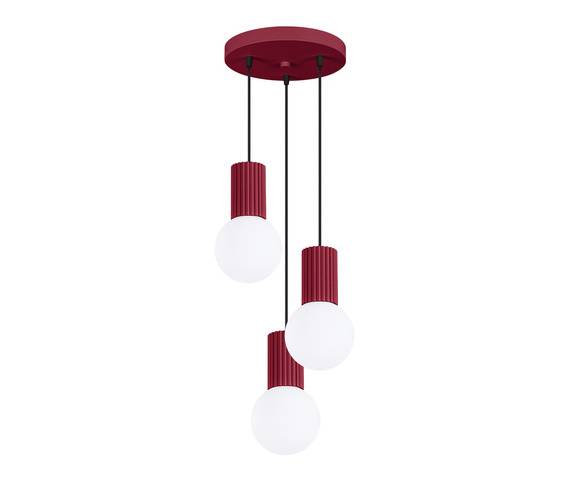 Lampa wisząca HALO 3P SL.1750 oprawa w kolorze burgundowym Sollux Lighting