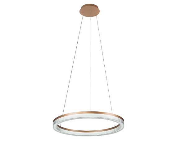 Lampa wisząca Midway Cristal Triangle LP-033/1P S GD Cr Tria oprawa w kolorze złotym LIGHT PRESTIGE