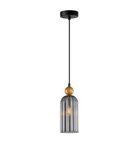 Lampa wisząca Narisa PND-74839-1-GD-SG oprawa w kolorze czerni i złota ITALUX