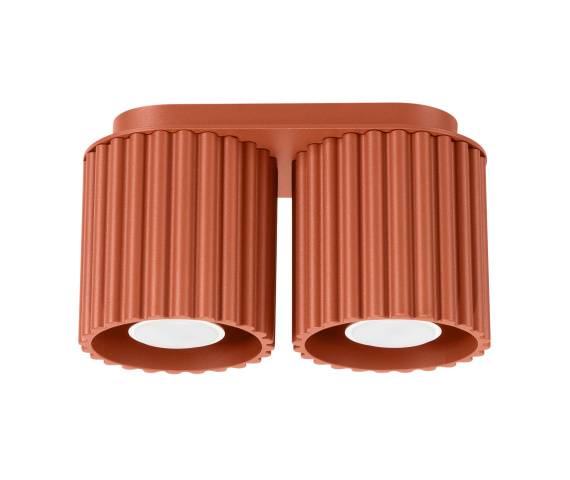Lampa sufitowa AURA 2 GU10 SL.1800 oprawa w kolorze ochry czerwonej Sollux Lighting