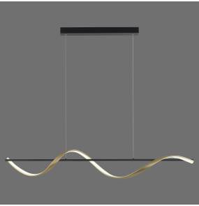 Lampa wisząca Q-SWING 2385-13 oprawa w kolorze matowego mosiądzu i antracytu ZUMA LINE by Paul Neuhaus