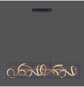 Lampa wisząca SELINA 2416-18 oprawa w kolorze czarnym i złotym ZUMA LINE by Paul Neuhaus