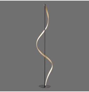 Lampa podłogowa Q-SWING 438-13 oprawa w kolorze czarnym i złotym ZUMA LINE by Paul Neuhaus