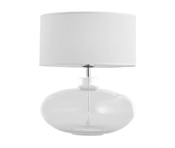Lampa stołowa SEKWANA 3051 szklana oprawa z białym abażurem ARGON