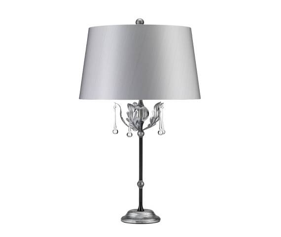 Lampa stołowa Amarilli AML/TL BLK/SIL Elstead Lighting czarno-srebrna oprawa w klasycznym stylu