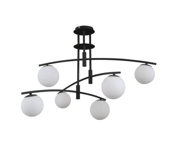 WYPRZEDAŻ Lampa wisząca Senai PND-31322-6A-SB oprawa w kolorze czarnym ITALUX