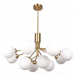 WYPRZEDAŻ Lampa wisząca Cape Town P12049BR COSMOLight nowoczesna oprawa w kolorze złotym