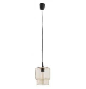 Lampa wisząca NEWA 3273 oprawa w kolorze czarnym z bursztynowym klosze ARGON