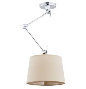 Lampa wisząca ZAKYNTOS 3549 oprawa w kolorze chromu z beżowym abażurem ARGON