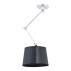 Lampa wisząca ZAKYNTOS 3550 oprawa w kolorze chromu z czarnym abażurem ARGON