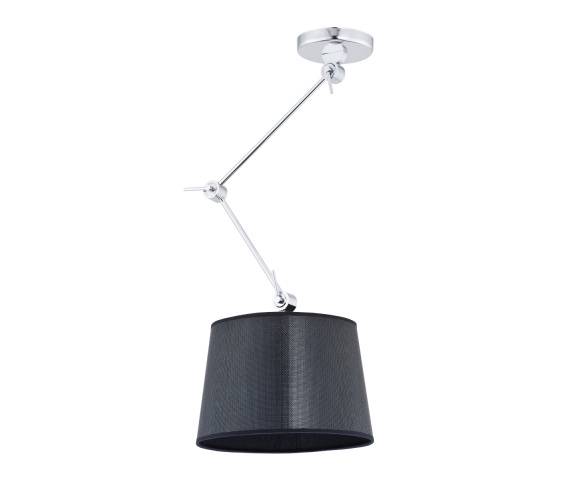 Lampa wisząca ZAKYNTOS 3550 oprawa w kolorze chromu z czarnym abażurem ARGON
