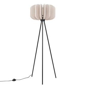 Lampa podłogowa MULA SL.1863 oprawa w kolorze czarnym z beżowym abażurem SOLLUX LIGHTING