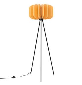 Lampa podłogowa MULA SL.1864 oprawa w kolorze czarnym z żółtym abażurem SOLLUX LIGHTING