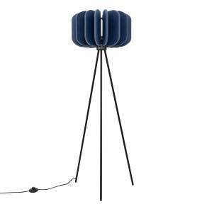Lampa podłogowa MULA SL.1865 oprawa w kolorze czarnym z granatowym abażurem SOLLUX LIGHTING