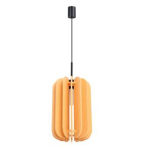 Lampa wisząca MULA SL.1858 oprawa w kolorze czarnym z żółtym abażurem SOLLUX LIGHTING