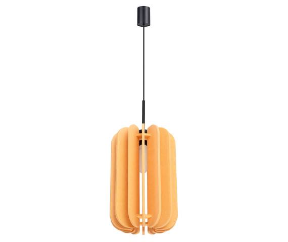 Lampa wisząca MULA SL.1858 oprawa w kolorze czarnym z żółtym abażurem SOLLUX LIGHTING
