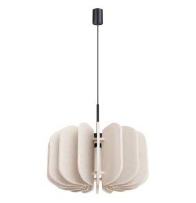 Lampa wisząca MULA SL.1860 oprawa w kolorze czarnym z beżowym abażurem SOLLUX LIGHTING