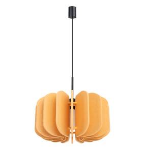 Lampa wisząca MULA SL.1861 oprawa w kolorze czarnym z żółtym abażurem SOLLUX LIGHTING