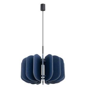 Lampa wisząca MULA SL.1862 oprawa w kolorze czarnym z granatowym abażurem SOLLUX LIGHTING