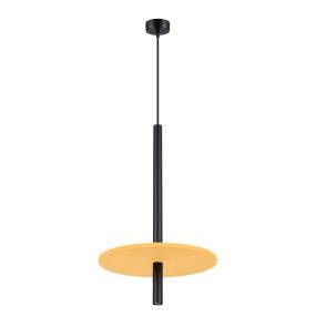 Lampa wisząca FELTRO 1 SL.1880 oprawa w kolorze czarnym z żółtym elementem SOLLUX LIGHTING