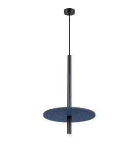 Lampa wisząca FELTRO 1 SL.1881 oprawa w kolorze czarnym z granatowym elementem SOLLUX LIGHTING