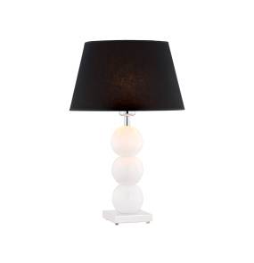Lampa stołowa FUDŻI 3624 oprawa w kolorze białym z czarnym abażurem ARGON