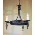 Lampa wisząca Belfry BY3 BLK Elstead Lighting czarna oprawa w klasycznym stylu