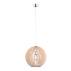 Lampa wisząca PORTORYKO 3672 oprawa w kolorze chromu z drewnianym kloszem ARGON