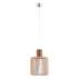 Lampa wisząca PORTORYKO 3673 oprawa w kolorze chromu z drewnianym kloszem ARGON