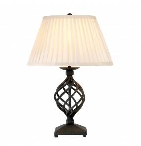 Lampa stołowa Belfry Elstead Lighting czarna oprawa w klasycznym stylu