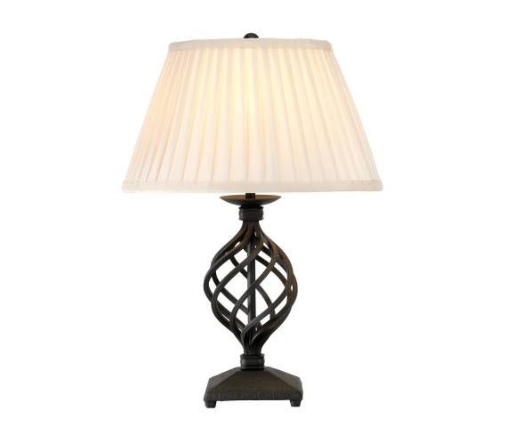 Lampa stołowa Belfry Elstead Lighting czarna oprawa w klasycznym stylu