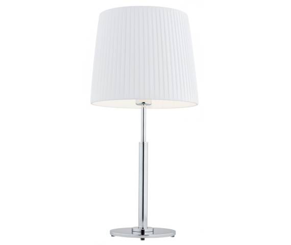 Lampa stołowa ASTI 3847 oprawa w kolorze chromu z białym abażurem ARGON