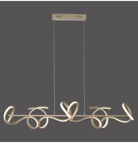 Lampa wisząca CURLS 19033-60 oprawa w kolorze matowego mosiądzu ZUMA LINE by Paul Neuhaus 