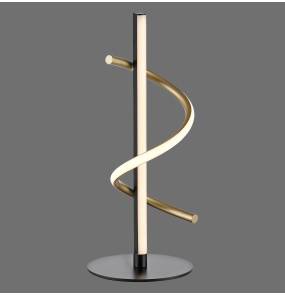 Lampa stołowa EMANDA 19109-68 oprawa w kolorze czarnym i mosiężnym ZUMA LINE by Paul Neuhaus