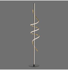 Lampa podłogowa EMANDA 19110-68 oprawa w kolorze czarnym i mosiężnym ZUMA LINE by Paul Neuhaus