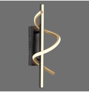 Kinkiet EMANDA 19111-68 oprawa w kolorze czarnym i mosiężnym ZUMA LINE by Paul Neuhaus