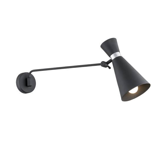 Kinkiet LUKKA 3893 oprawa w kolorze czarnym z chromowanymi elementami ARGON