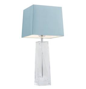 Lampa stołowa LILLE 3839 szklana oprawa z niebieskim abażurem ARGON