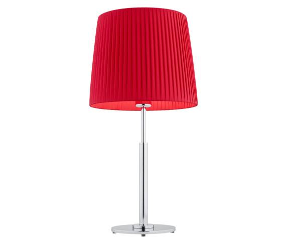 Lampa stołowa ASTI 3846 oprawa w kolorze chromu z czerwonym abażurem ARGON