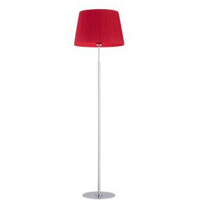 Lampa podłogowa ASTI 3848 oprawa w kolorze chromu z czerwonym abażurem ARGON